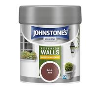 Johnstone’s - Exterior Smooth Masonry Paint - Tester Pot - Brick Red - Up to 15 Years Protection - Weather & Dirt Resistant - 12m2 Coverage Per Litre - Dry in 1-2 Hours - 225 ml