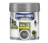 Johnstone’s - Exterior Smooth Masonry Paint - Tester Pot - Moher Slate - Up to 15 Years Protection - Weather & Dirt Resistant - 12m2 Coverage Per Litre - Dry in 1-2 Hours - 225 ml