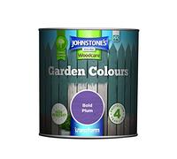 Johnstone’s - Garden Colours - Bold Plum - Exterior Wood Paint - Fade Resistant - Suitable for Garden Furniture Outdoors - Fence Paint - Dry in 2 hours - 12m2 Coverage per Litre - 1L