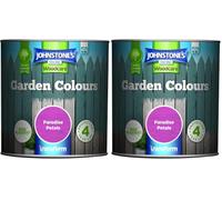 Johnstone’s - Garden Colours - Paradise Petals - Exterior Wood Paint - Fade Resistant - Suitable for Garden Furniture Outdoors - Fence Paint - Dry in 2 hours - 12m2 Coverage per Litre - 1L (Pack of 2)