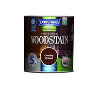 Johnstone’s - Interior & Exterior Woodstain - Country Walnut | Weathershield, UV Resistant, Quick Drying in 4 hours, Durable & Flake-Resistan, 5 Years Protection | 250ml