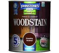 Johnstone’s - Interior & Exterior Woodstain - Country Walnut | Weathershield, UV Resistant, Quick Drying in 4 hours, Durable & Flake-Resistan, 5 Years Protection | 750ml