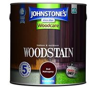 Johnstone’s - Interior & Exterior Woodstain - Red Mahogany | Weathershield, UV Resistant, Quick Drying in 4 hours, Durable & Flake-Resistan, 5 Years Protection | 2.5 L