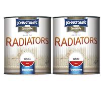 Johnstone’s Speciality Radiator Gloss Paint - Brilliant White, 250ml | Heat Resistant, Durable High-Sheen Finish for Metal Radiators & Pipes (2 PCS)