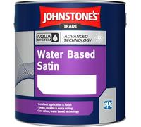 Johnstone’s Trade Aqua Water Based Satin Brilliant White 2.5L with Avenue touch up brush