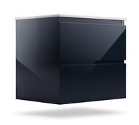 Johnstone washbasin bathroom cabinet 60 cm with ceramic sink soft-close function 2 drawers practical storage space high gloss