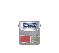 Johnstone's - Wall & Ceiling Paint - Rich Red - Silk Finish - Emulsion Paint - Fantastic Coverage - Easy to Apply - Dry in 1-2 Hours - 12m2 Coverage per Litre - 2.5L