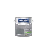 Johnstone's - Wall & Ceiling Paint - Steel Smoke - Silk Finish - Emulsion Paint - Fantastic Coverage - Easy to Apply - Dry in 1-2 Hours - 12m2 Coverage per Litre - 2.5L