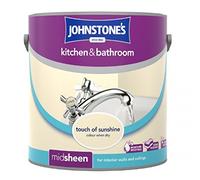 Johnstone's 308810 Kitchen and Bathroom Emulsion Paint, Touch Of Sunshine, 2.5 Litre