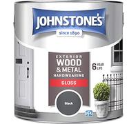 Johnstone's 309151 Exterior Gloss Paint, Black, 2.5 Litre