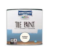 Johnstone's 390305 Tile Paint Anitque Cream 750 ml