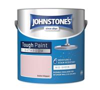 Johnstone's - Bathroom Paint - Ballet Slipper - Mid Sheen Finish - Stain Blocker Paint - Use in Moist & Damp Areas - Low Odour - Dry in 1-2 Hours - 12m2 Coverage per Litre - 2.5L