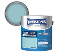 Johnstone's - Bathroom Paint - Blue Shore - Mid Sheen Finish - Stain Blocker Paint - Use in Moist & Damp Areas - Low Odour- Dry in 1-2 Hours - 12m2 C