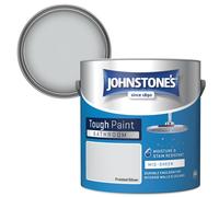 Johnstone's - Bathroom Paint - Frosted Silver - Mid Sheen Finish - Stain Blocker Paint - Use in Moist & Damp Areas- Low Odour - Dry in 1-2 Hours -