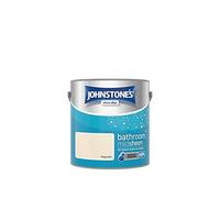 Johnstone's - Bathroom Paint - Magnolia - Mid Sheen Finish - Stain Blocker Paint - Use in Moist & Damp Areas - Low Odour - Dry in 1-2 Hours - 12m2 Coverage per Litre - 2.5L