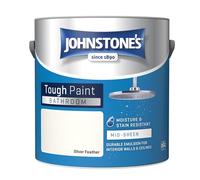 Johnstone's - Bathroom Paint - Silver Feather - Mid Sheen Finish - Stain Blocker Paint - Use in Moist & Damp Areas - Low Odour - Dry in 1-2 Hours - 12m2 Coverage per Litre - 2.5L