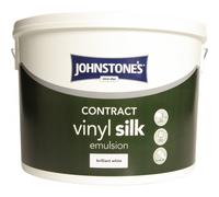 Johnstone's Contract Vinyl Silk 10L Pure Brilliant White