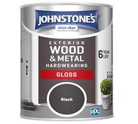 Johnstones Paint Weather Guard Exterior Gloss Black 750ml