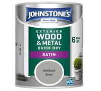 Johnstone's Exterior Quick Dry Satin Ashford Grey - 750Ml
