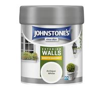 Johnstone’s - Exterior Smooth Masonry Paint - Tester Pot - Antique White - Up to 15 Years Protection - Weather & Dirt Resistant - 12m2 Coverage Per Litre - Dry in 1-2 Hours - 225 ml