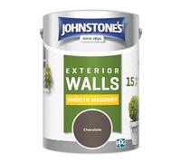 Johnstone's, Exterior Smooth Masonry Paint, Chocolate, Up to 15 Years Protection, Weather & Dirt Resistant, 60m² Coverage Per Tin, Dry in 1-2 Hours, 5L