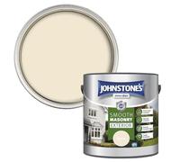 Johnstone's Exterior Smooth Masonry Paint - Magnolia | Brick, Concrete, Patio & Outdoor Walls |15 Years Protection, Weather & Dirt Resistant | 30m² Coverage Per Tin, Dry in 1-2 Hours | 2.5 L