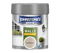 Johnstone's - Exterior Smooth Masonry Paint - Tester Pot - Sandstone - Up to 15 Years Protection - Weather & Dirt Resistant - 12m2