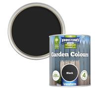Johnstone's Garden Colours, Black, Fade-Resisting, Easy to Apply, Long-Lasting Colour and Protection, 8m2 Coverage per Tin, 1L