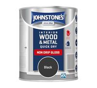 Johnstone's - Gloss Wood & Metal Paint - Black - 750ml