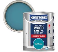 Johnstone's - Gloss Wood & Metal Paint - Teal Topaz - 750ml