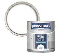 Johnstone's - Interior Wood and Metal Paint - Eggshell Finish - Brilliant White - 2.5 L - Quick Drying - Non Drip Water Based Formula