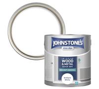 Johnstone's - Interior Wood and Metal Paint - Eggshell Finish - Brilliant White - 2.5 L - Quick Drying - Non Drip Water Based Formula