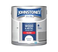 Johnstones Interior Wood & Metal Quick Dry Gloss Paint 2.5l Brilliant White