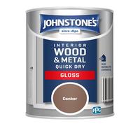 Johnstones Interior Wood & Metal Quick Dry Gloss Paint 750ml Conker