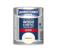 Johnstones Interior Wood & Metal Quick Dry Gloss Paint 750ml Magnolia