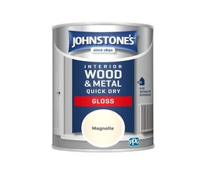 Johnstones Interior Wood & Metal Quick Dry Gloss Paint 750ml Magnolia