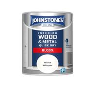 Johnstones Interior Wood & Metal Quick Dry Gloss Paint 750ml White Whisper