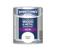 Johnstones Interior Wood & Metal Quick Dry Satin Paint 750ml Antique White