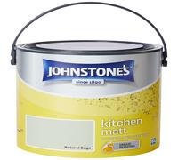 Johnstone's- Kitchen Paint- Natural Sage- Matt Finish - Grease & Stain Resistant- Suitable for Kitchen Walls & Ceilings- Highly Durable - Low Odour-