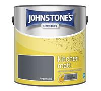 Johnstone's - Kitchen Paint - Urban Sky - Matt Finish - Grease & Stain Resistant - Suitable for Kitchen Walls & Ceilings - Highly Durable - 12m2 Coverage per Litre - 2.5L (423783) (Package may vary)