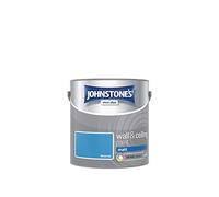 Johnstone's - Matt Wall & Ceiling Paint - Waterfall - 2.5L | Matt Finish, Interior Walls & Ceilings, Easy to Apply, 1-2 Hour Dry Time, Long Lasting Colour, 32m2 Coverage Per Tin