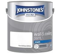 Johnstones No Ordinary Paint One Coat Water Based Matt Ceiling Paint Brilliant White 2.5 Litre