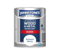Johnstones Paint Quick Dry Gloss White 750ml