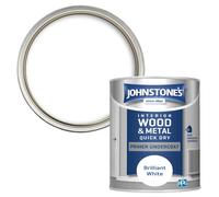 Johnstone's - Quick Dry Gloss Primer Undercoat - Brilliant White - Water Based - Interior Wood & Metal - Fast Drying - Low Odour - Dry in 1-2 Hours -