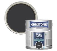 Johnstone's - Interior Wood and Metal Paint - Eggshell Finish - Black - 2.5 L - Quick Drying - Non Drip Water Based Formula
