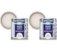 Johnstone's - Quick Dry & Nondrip Satin Paint for Wood & Metal - Smooth Cream | Interior & Exterior | Self-Undercoating, Low Odour, Water-Based, Dry in 1-2 Hours | 12m2 Coverage per Litre | 750ml