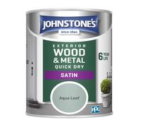 Johnstone's , Quick Dry Satin , Aqua Leaf , Satin Finish , Exterior Wood &