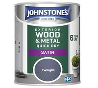 Johnstone's - Quick Dry Satin - Twilight - Satin Finish - Exterior Wood & Metal - Resistant to cracking & peeling - 6 years of life - 12m2 Coverage per Litre - 0.75 L