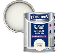 Johnstone's - Quick Dry Satin Wood & Metal Paint - Antique White - 750ml
