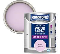 Johnstone's - Quick Dry Satin Wood & Metal Paint - Pink Cadillac - 750ml